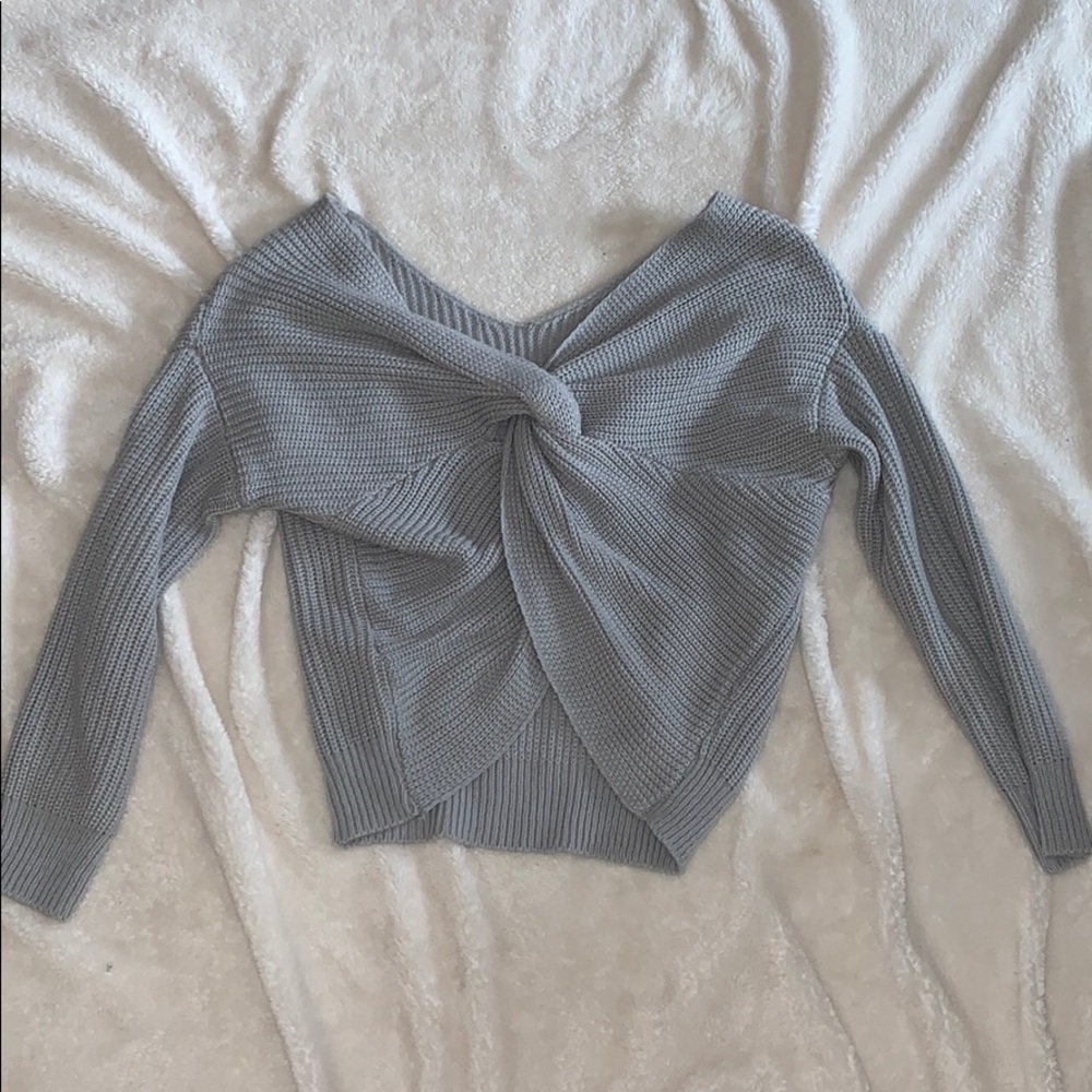 Tie back sweater
